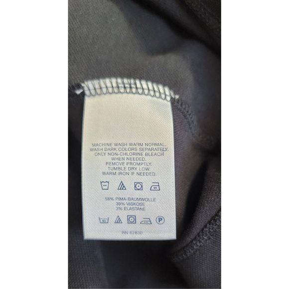 Land’s End Dress Midi A Line Women’s 6-8 Black and Cream Sleeveless V Neck Pima - Picture 8 of 13